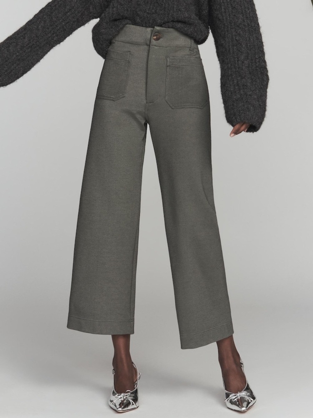 Anthropologie Maeve The Colette Knit Crop Wide-Leg Trousers